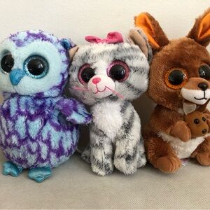 Ty Beanie Babies Lot Of 3 OSCAR KIKI KIPPER